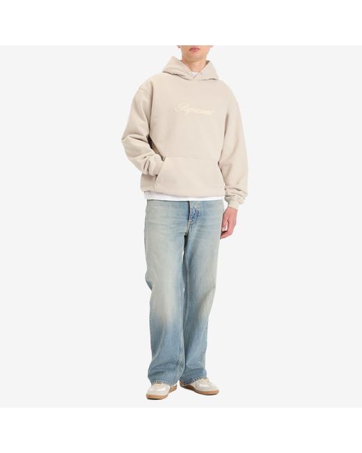 Represent White Script Logo Hoodie for men