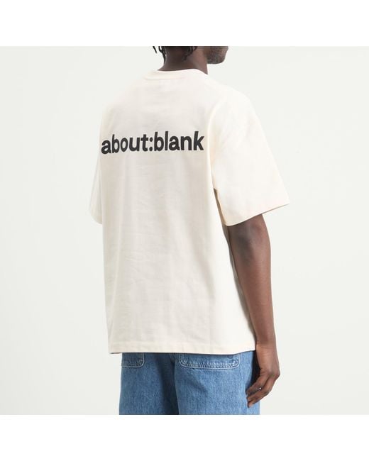 About Blank White Emblem T-Shirt for men