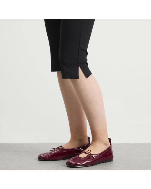 GOOD AMERICAN Black Soft Stretch Ponte Pull On Capris
