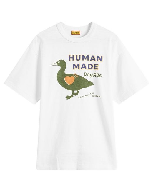 Human Made White Duck Dry Alls T-Shirt for men