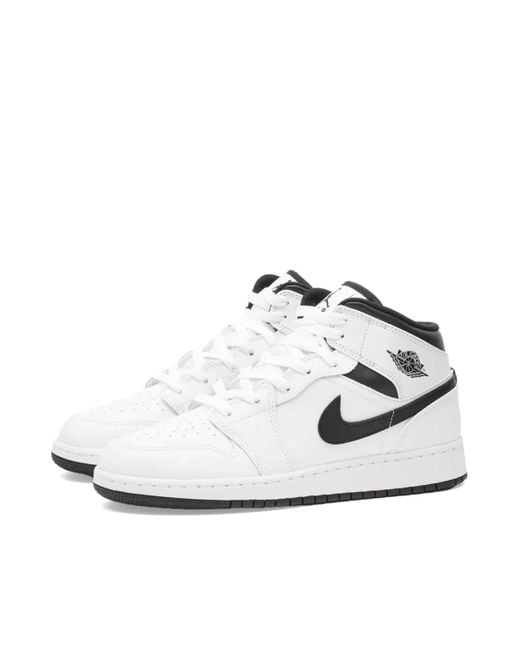 Nike White 1 Mid Gs Sneakers for men