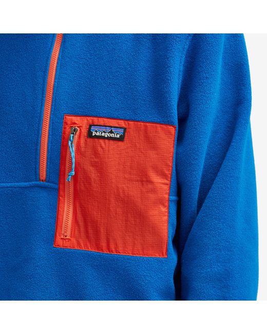 Patagonia Blue Microdini 1/2 Zip Pullover Fleece Endless for men