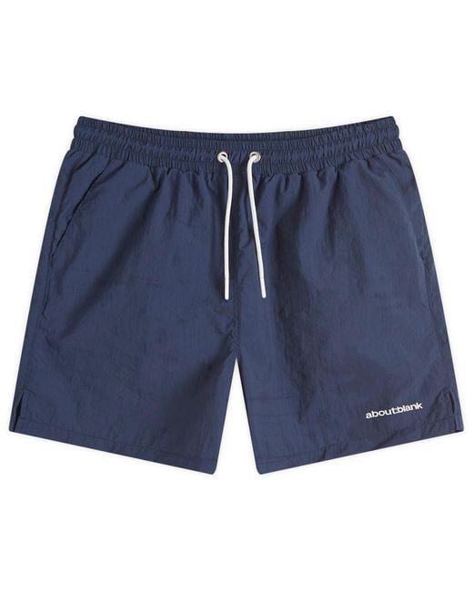 About Blank Blue Crinkle Swim Shorts for men