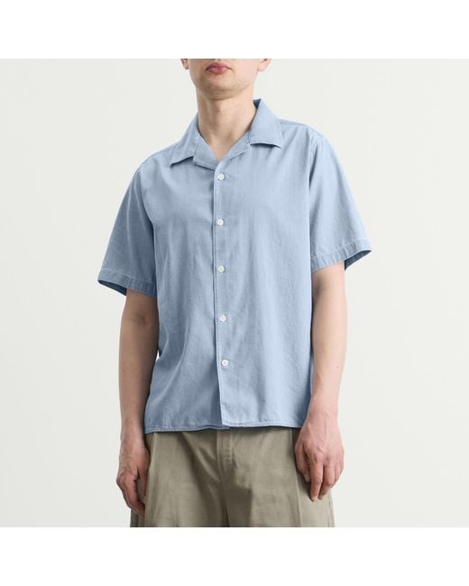 NN07 Blue Julio Chambray Vaation Shirt for men