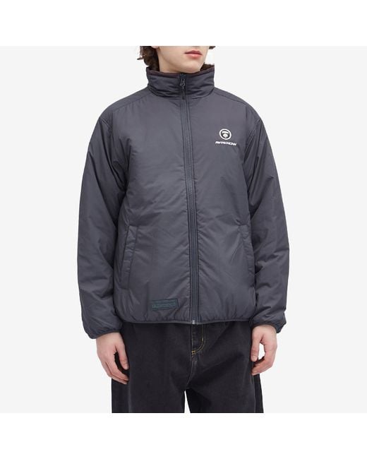 Aape By A Bathing Ape Blue Aape Now Reversible Camo Padded Jacket for men
