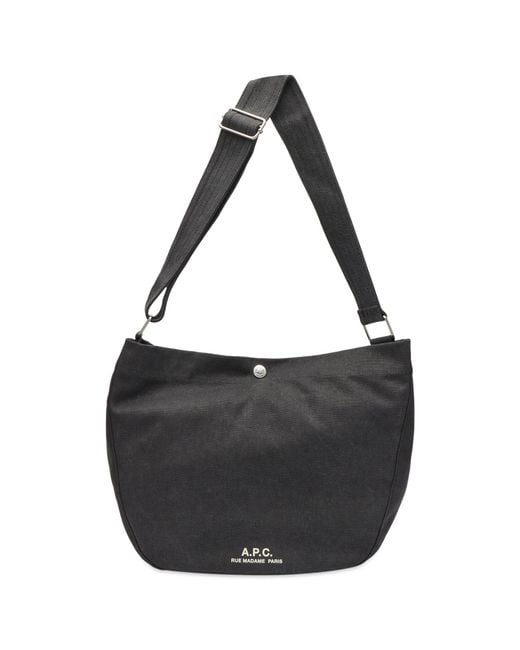A.P.C. Black Journal Bag for men