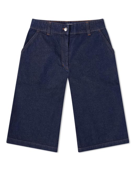 Maison Kitsuné Blue Workwear Denim Bermuda Shorts