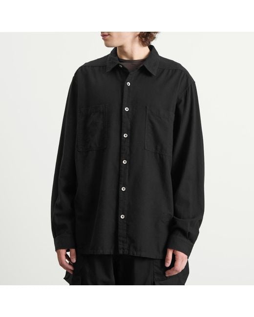 Rick Owens Black Jumbo Overshirt for men
