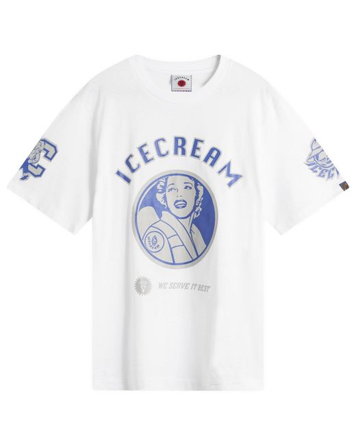 ICECREAM Blue Multi Graphic T-Shirt for men