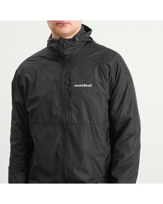 Montbell Black Wind Blast Hooded Jacket for men