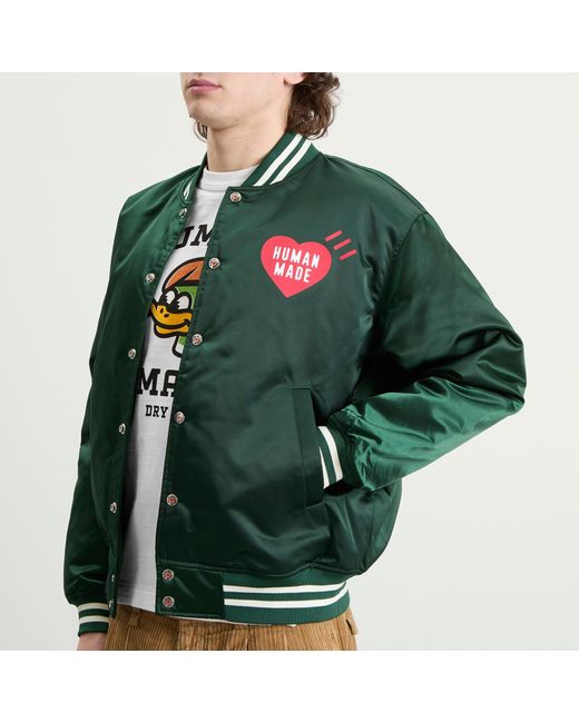 Human Made Green Nylon Stadium Jacket for men