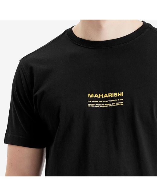 Maharishi Black Less Dangerous T-Shirt for men