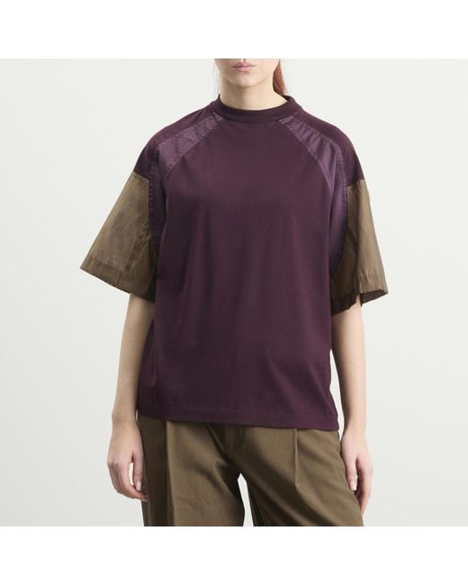 Toga Purple Toga Cotton Taffeta T-Shirt