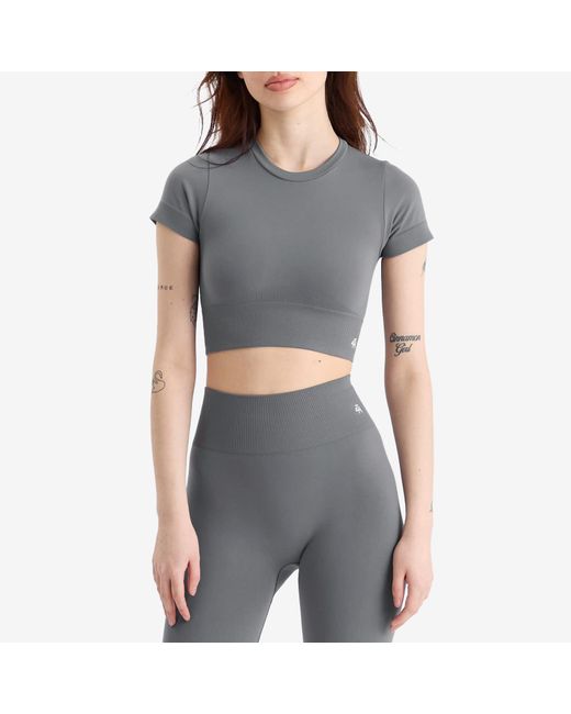 4th & Reckless Gray Brogan Sports Crop Top