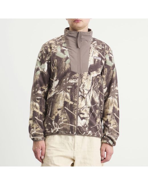 Columbia Brown Sequoia Grove Printed Full Zip Fleece for men