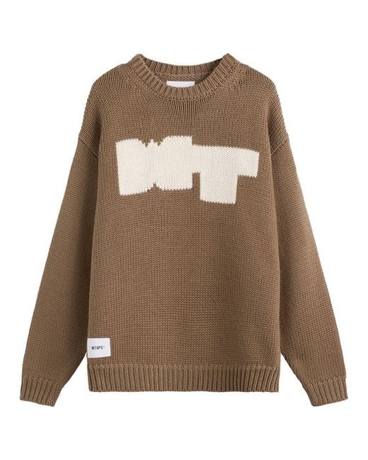 WTAPS Intarsia Knit Sweater in Brown for Men | Lyst