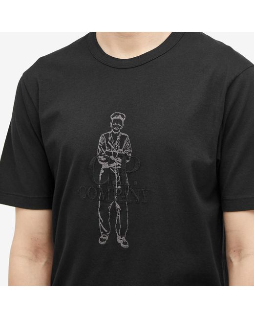 C P Company Black Sailor T-Shirt for men