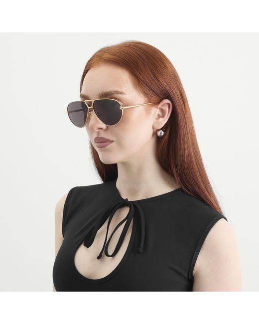 Bottega Veneta Metallic Bottega Veneta Bv1437S Sunglasses