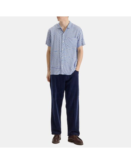 YMC Blue Malick Vacation Shirt for men