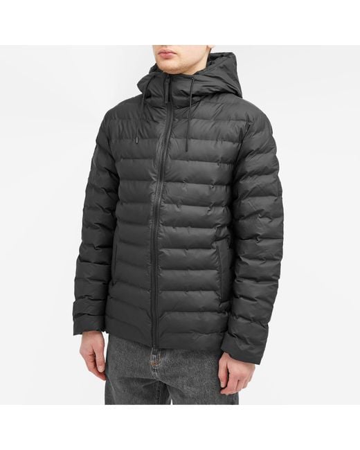 Rains Black Lohja Puffer Jacket for men