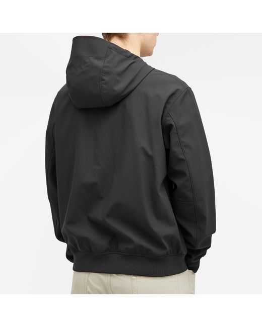 Stone Island Black Soft Shell-R Hooded Jacket for men