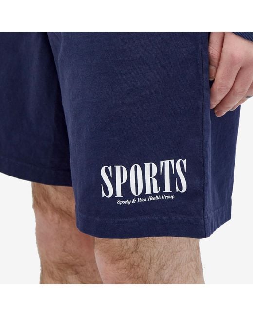 Sporty & Rich Blue Sports Gym Shorts