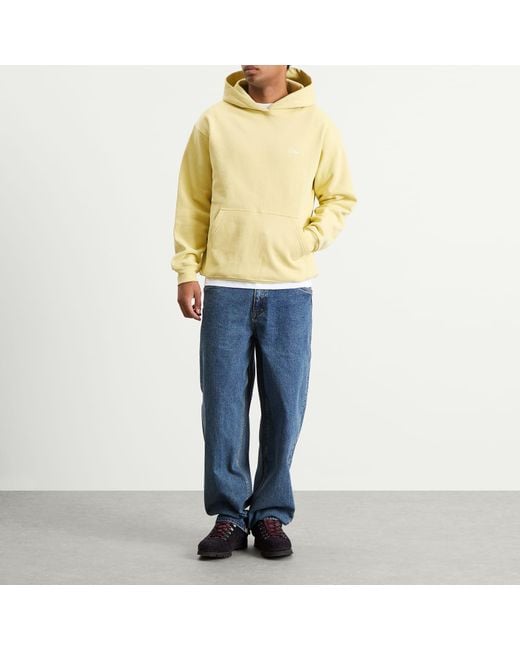 Dime Yellow Cursive Small Logo Hoodie for men