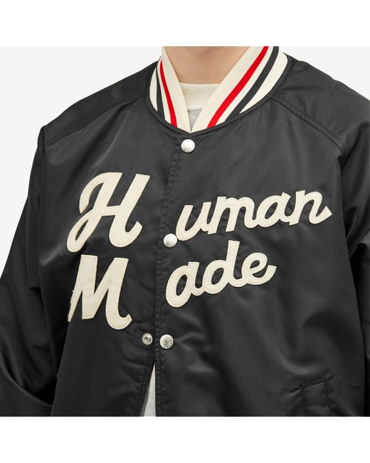 Human Made Black Nylon Stadium Jacket for men
