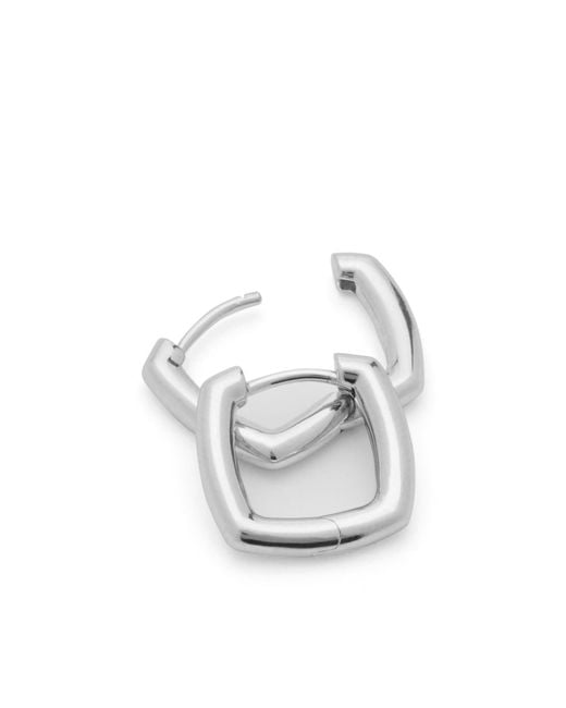 Tom Wood Metallic Frame Hoop Earrings