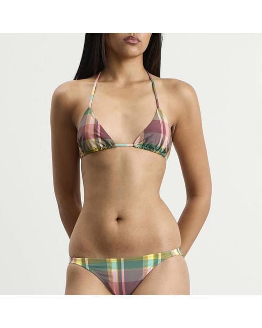 Fruity Booty Green Check Bikini Bottom