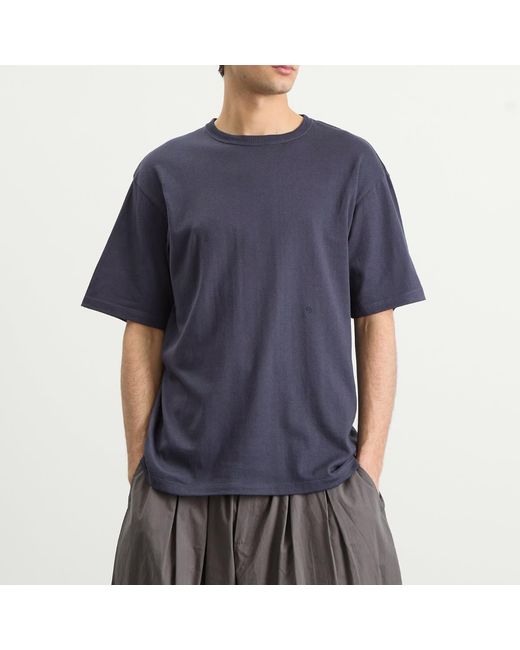 Nanamica Blue Loopwheel Coolmax Jersey T-Shirt for men