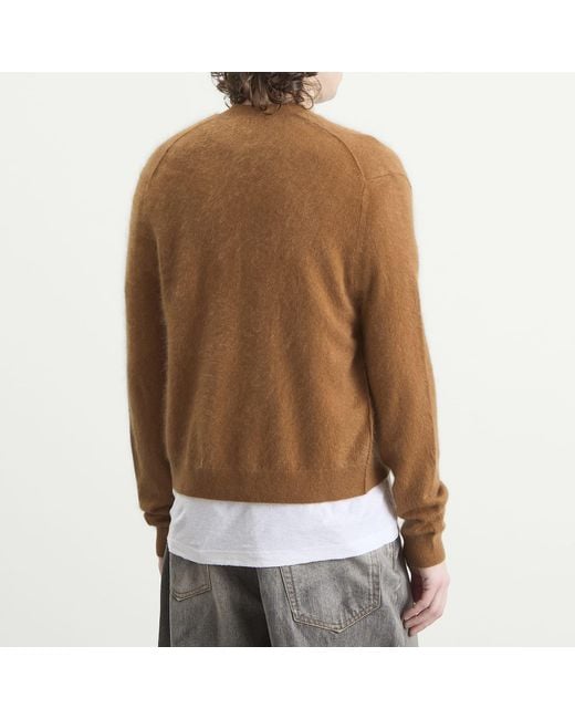 Acne Brown Plush Cardigan for men
