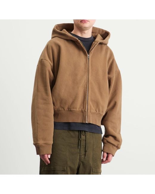 Entire studios Brown Thermal Waffle Hoodie for men