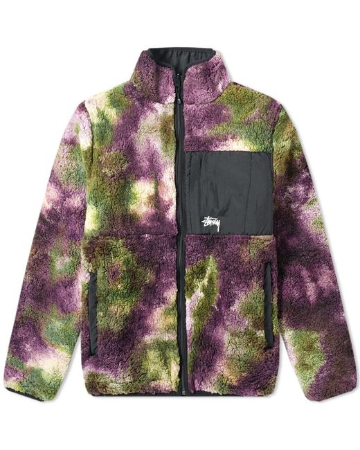 Stussy Multicolor Reversible Micro Fleece Jacket for men