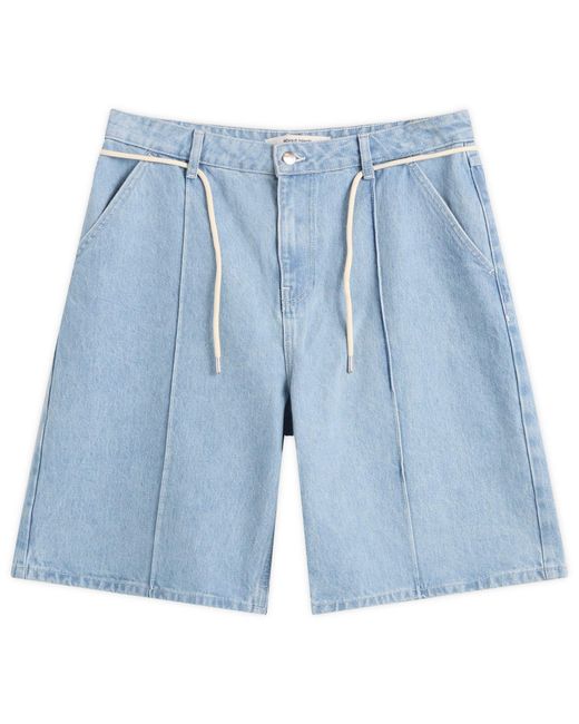 About Blank Blue Wide Denim Short for men