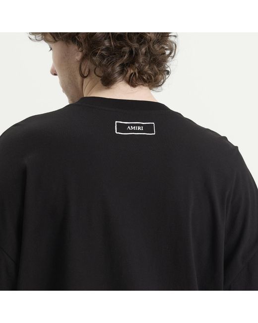 Amiri Black Burnt Out Double Layer T-Shirt for men