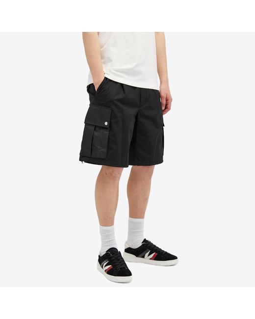 Moncler Black Cargo Shorts for men