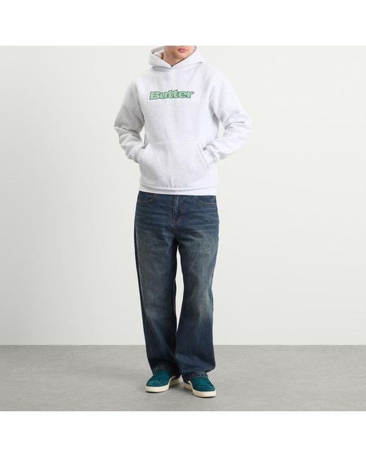 Butter Goods Blue Blotch Baggy Denim Jeans for men