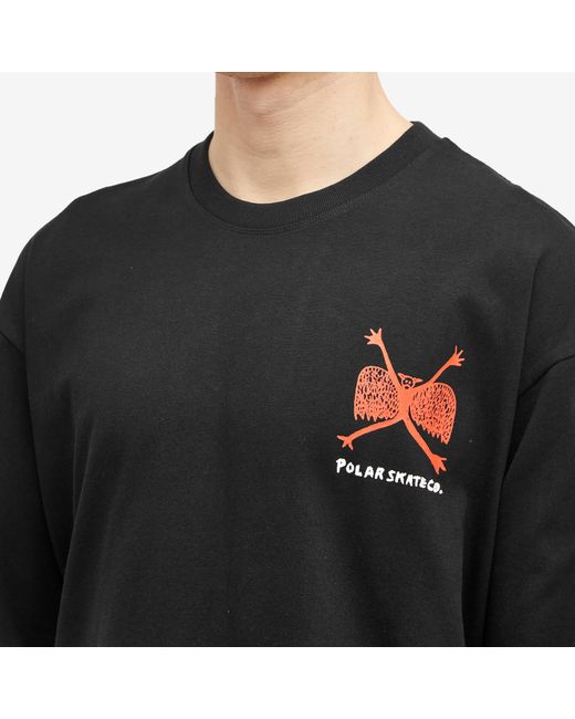 POLAR SKATE Black Welcome To The New Age Long Sleeve T-Shirt for men