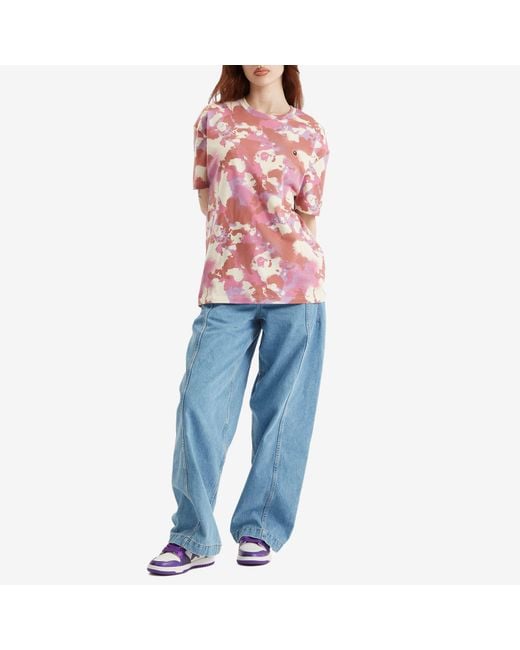 A Bathing Ape Pink Map Camo Oversized T-Shirt