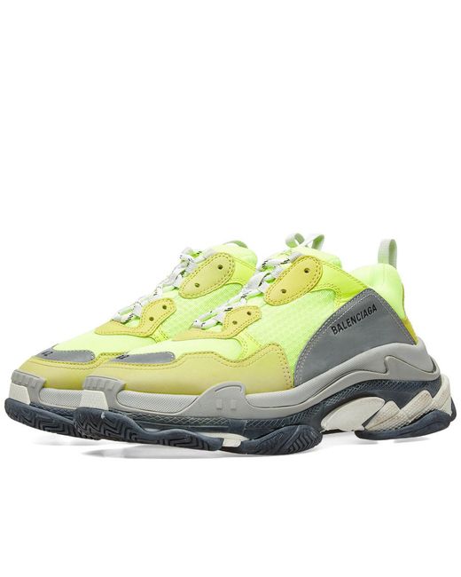Balenciaga yellow & grey triple sales s sneakers