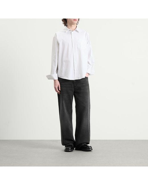 AMI Gray Large Fit Jeans Noir for men