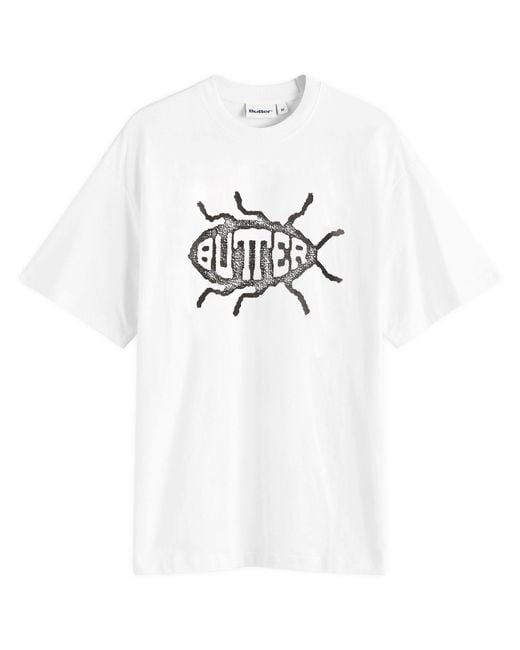 Butter Goods White Roach T-Shirt for men