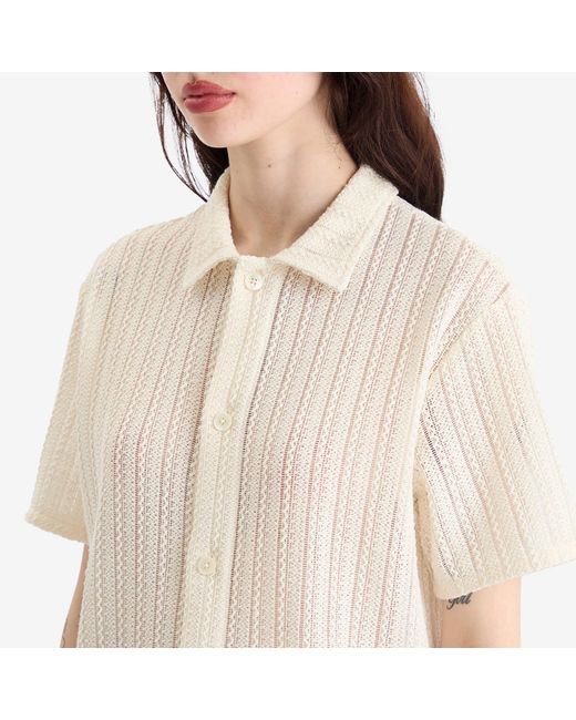 DUNST White Crochet Shirt