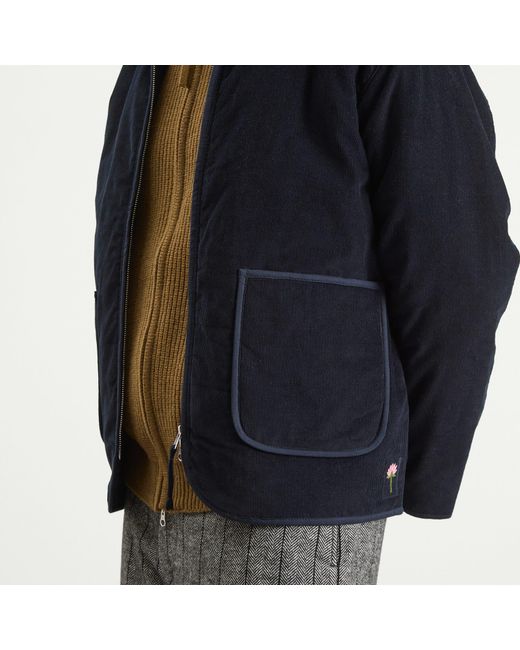 Kardo Blue Cord Double Zip Jacket for men