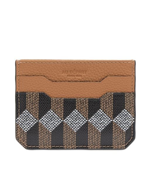 AU DEPART Brown Card Holder