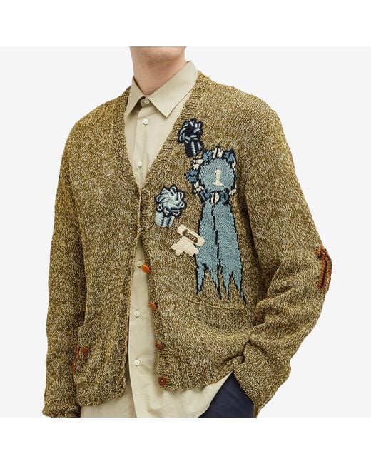 STORY mfg. Green Twinsun Cardigan for men