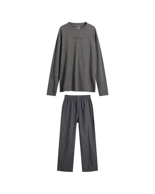 Calvin Klein Men's Gray Flannel Pajama Set