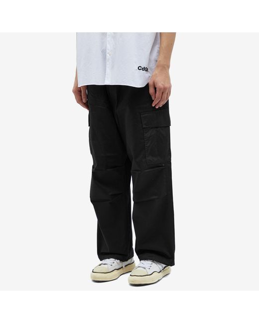 Comme des Garçons Black Satin Nylon Cargo Pants for men