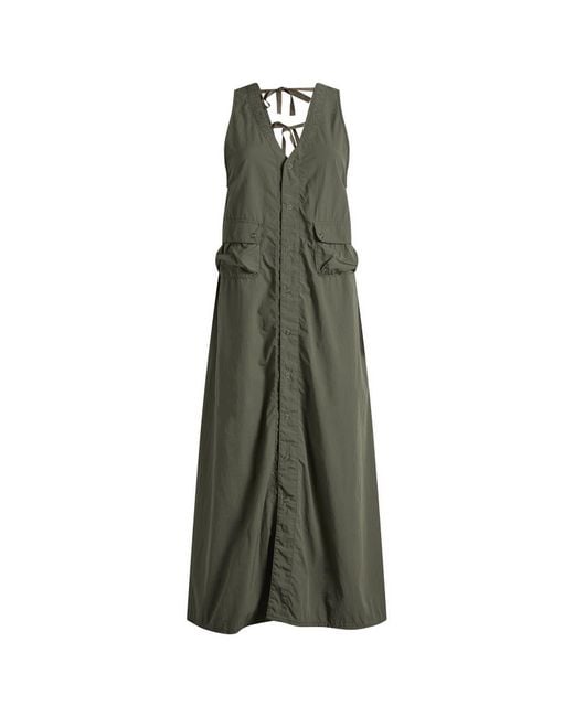 Beams Boy Green Nylon Midi Dress